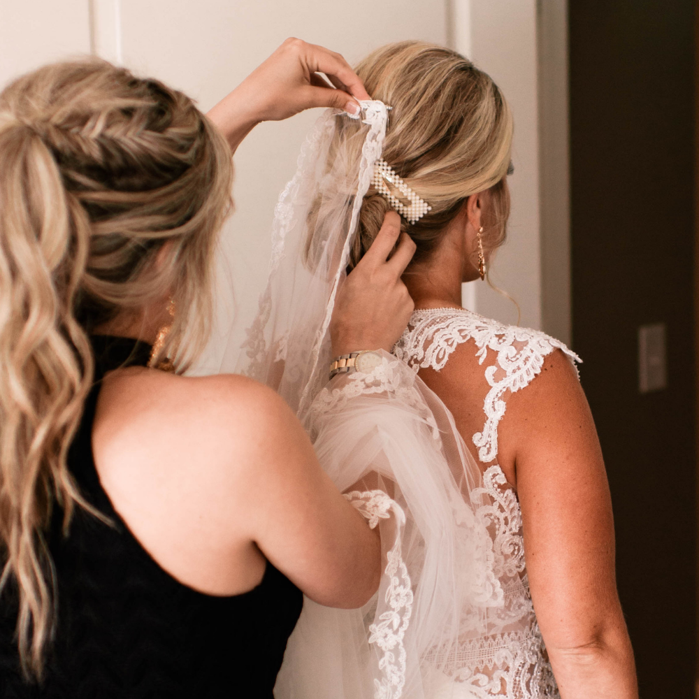 40 Best Wedding Hairstyles for Short Hair That Make You Say “Wow!” |  Wedding dresses lace, Long train wedding dress, Summer wedding dress