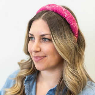 Padded Headband - Hot Pink Check {{variant_option_1}} {{variant_option_2}}