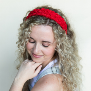 Blushing Braid Headband - Red {{variant_option_1}} {{variant_option_2}}