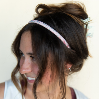 Thin Floral Headband - Pink {{variant_option_1}} {{variant_option_2}}