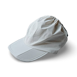 Adjustable High Ponytail Running Hat - Cream {{variant_option_1}} {{variant_option_2}}