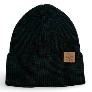 Unisex Ribbed Knit Beanie - Black {{variant_option_1}} {{variant_option_2}}