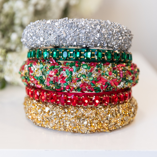 Limited Edition All That Glitters Headband - Christmas Red + Green {{variant_option_1}} {{variant_option_2}}