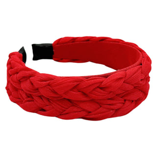 Blushing Braid Headband - Red {{variant_option_1}} {{variant_option_2}}