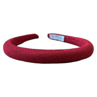 Padded Thin Velvet Headband - Crimson Red {{variant_option_1}} {{variant_option_2}}