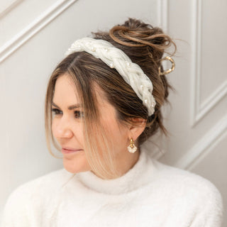 Blushing Braid Headband - White Pearl {{variant_option_1}} {{variant_option_2}}