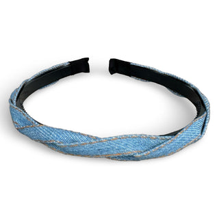 Thin Braid Headband - Light Wash Denim {{variant_option_1}} {{variant_option_2}}