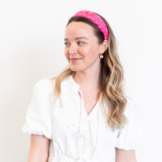 Blushing Braid Headband - Hot Pink {{variant_option_1}} {{variant_option_2}}