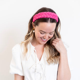 Blushing Braid Headband - Hot Pink {{variant_option_1}} {{variant_option_2}}