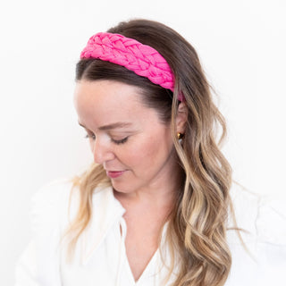 Blushing Braid Headband - Hot Pink {{variant_option_1}} {{variant_option_2}}