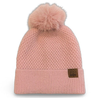 Pom Pom Beanie - Dusty Pink {{variant_option_1}} {{variant_option_2}}