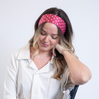 Ultra Soft Knotted Headband - Cherry Print {{variant_option_1}} {{variant_option_2}}