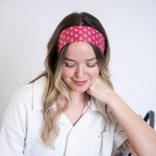 Ultra Soft Knotted Headband - Cherry Print {{variant_option_1}} {{variant_option_2}}