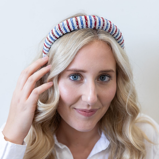 Traditional Beaded Headband - Red + Blue - Traditional Headband - Headbands of Hope - Headbands of Hope