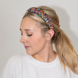 All That Glitters Headband - Multi + Gunmetal - Traditional Headbands - Headbands of Hope - Headbands of Hope