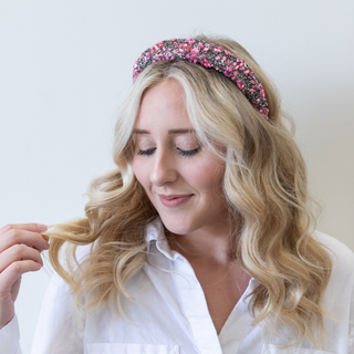 All that Glitters Headband - Pink + Black - Traditional Headband - Headbands of Hope - Headbands of Hope