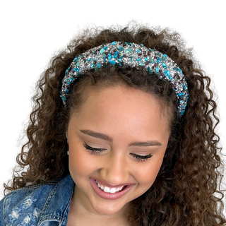 All That Glitters Headband - Teal + Silver - Traditional Headbands - Headbands of Hope - Headbands of Hope