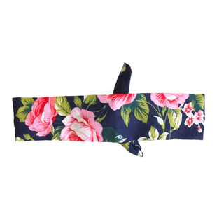 Navy Floral Knotted - Knotted Headband - Headbands of Hope - Headbands of Hope