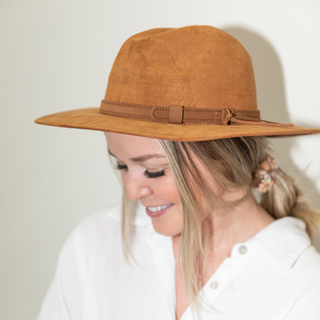 Faux Suede Hat - Camel - Hat, Caps, or Beanies - Headbands of Hope - Headbands of Hope