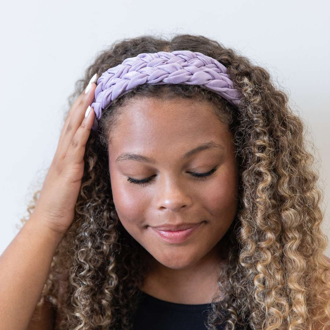 Blushing Braid Headband - Lavender - Headbands of Hope