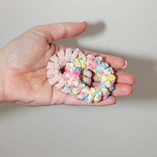 Hair Tie Set - Pink Spirals - Scrunchies - Headbands of Hope - Headbands of Hope