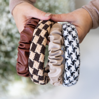 Padded Headband - Brown Checkered - Traditional Headband - Headbands of Hope - Headbands of Hope