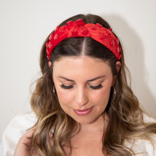 Stone Quartz Traditional Knot Headband - Red - Traditional Headbands - Headbands of Hope - Headbands of Hope