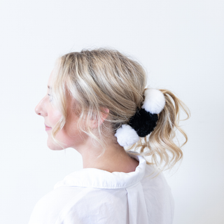 Claw Clip - Fuzzy Checkered Black - Clips - Headbands of Hope - Headbands of Hope