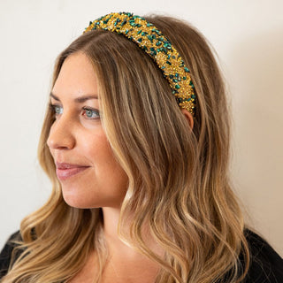 All That Glitters Headband - Forest Green + Gold - Traditional Headbands - Headbands of Hope - Headbands of Hope