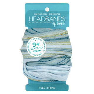 Silver Quartz Tube Turban - Tube Turbans - Headbands of Hope - Headbands of Hope