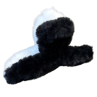 Fuzzy Looped Clip - Black + White - Clips - Headbands of Hope - Headbands of Hope