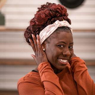 Taupe Tie Dye Infinity Turban