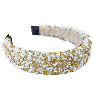 All That Glitters Headband - Cream + Gold - Traditional Headbands - Headbands of Hope - Headbands of Hope