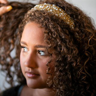 All That Glitters Headband - Cream + Gold - Traditional Headbands - Headbands of Hope - Headbands of Hope