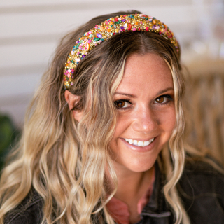 All That Glitters Headband - Multi + Gold - Traditional Headbands - Headbands of Hope - Headbands of Hope