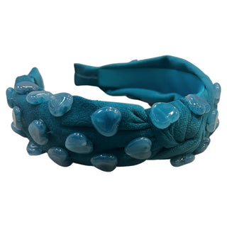 Stone Quartz Traditional Knot Headband - Teal