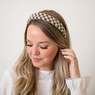 Padded Headband - Houndstooth