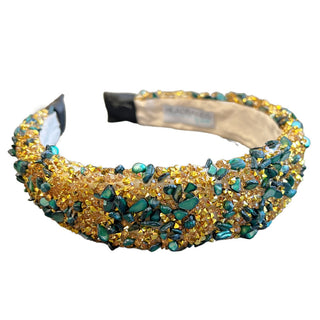 All That Glitters Headband - Forest Green + Gold - Traditional Headbands - Headbands of Hope - Headbands of Hope