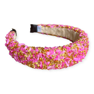 All that Glitters Headband - Hot Pink + Gold - Traditional Headbands - Headbands of Hope - Headbands of Hope