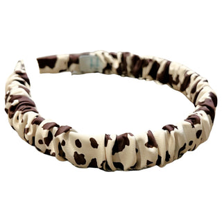 Scrunch Headband - Brown Cowhide