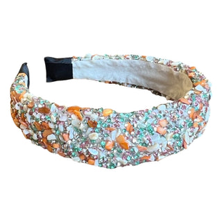 All that Glitters Headband - Teal + Orange - Traditional Headbands - Headbands of Hope - Headbands of Hope