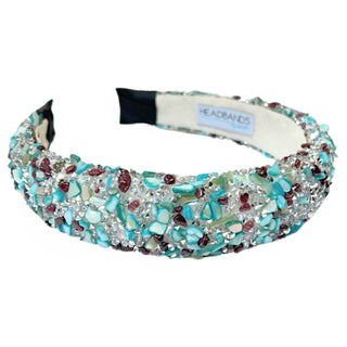 All That Glitters Headband - Teal + Silver - Traditional Headbands - Headbands of Hope - Headbands of Hope