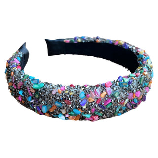 All That Glitters Headband - Multi + Gunmetal - Traditional Headbands - Headbands of Hope - Headbands of Hope