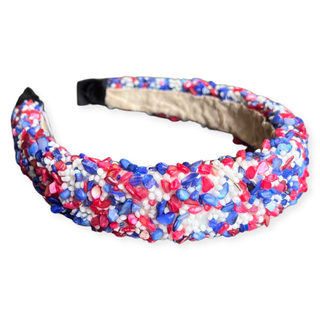 All That Glitters Headband - Red + Blue - Traditional Headbands - Headbands of Hope - Headbands of Hope