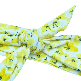 Ultra Soft Knotted - Yellow Floral - Knotted Headband - Headbands of Hope - Headbands of Hope