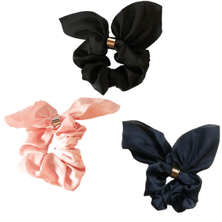 Silk Tie Scrunchie Set