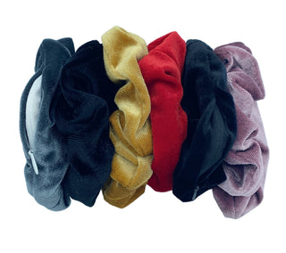 Velvet Zipper Scrunchies (6 pack)